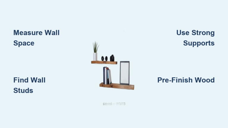 How to Make Floating Shelves for Laundry Room
