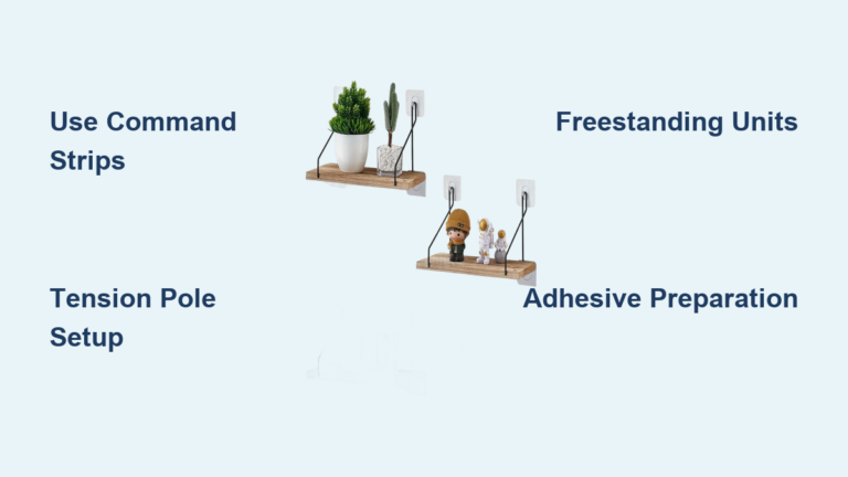 How to Install Wall Shelves Without Drilling