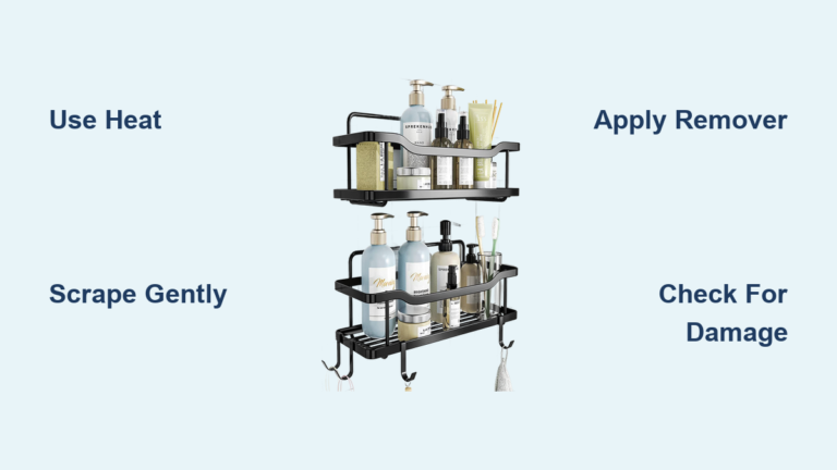 How to Remove Sticky Shower Shelves